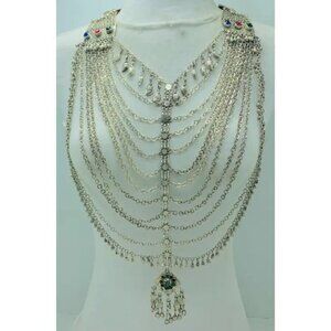 Multi-Strand Necklace, Oversized Handmade Kuchi Necklace